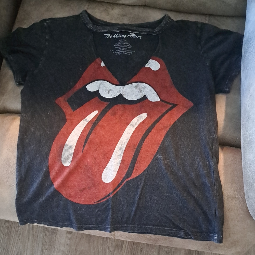 The Rolling Stones Kids Tee - Black with Red Logo